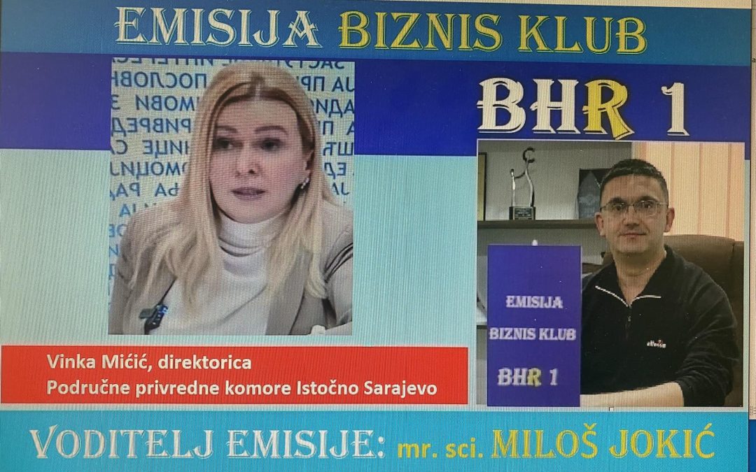 Interviju direktorice Vinke Mićić PPK IS za BHR 1