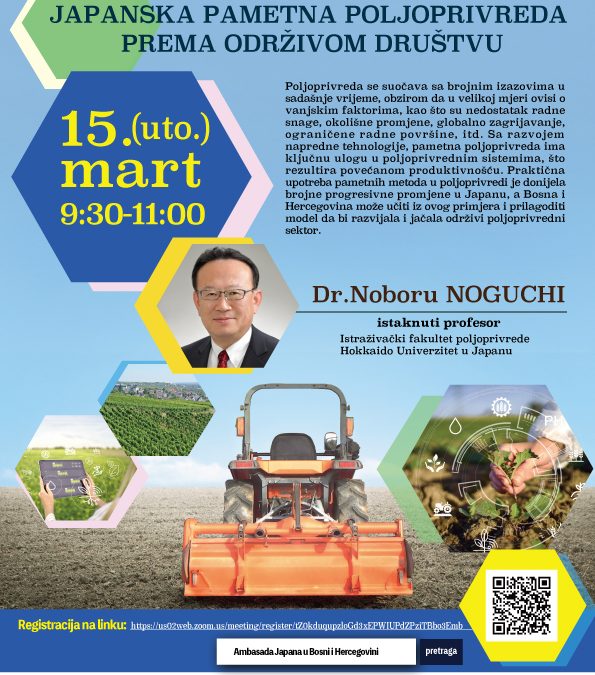 Online predavanje: Japanska pametna poljoprivreda prema održivom društvu