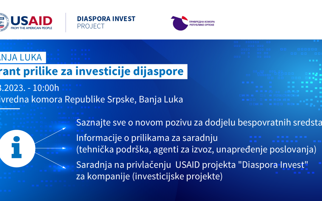 Info-sesija USAID projekta “Diaspora Invest” 