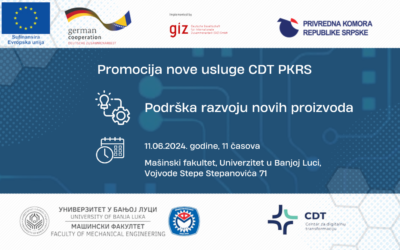 Poziv na promociju nove usluge CDT PKRS – podrška razvoju novih proizvoda